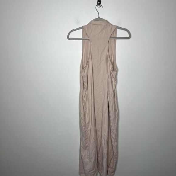 Tavik+ Womens Dress Large Button Front Tie Waist Midi Collared Linen Rayon Blend - Picture 4 of 15